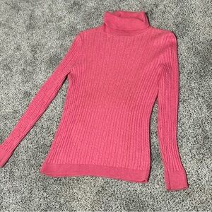 Talbots Vibrant Pink Turtleneck Sweater